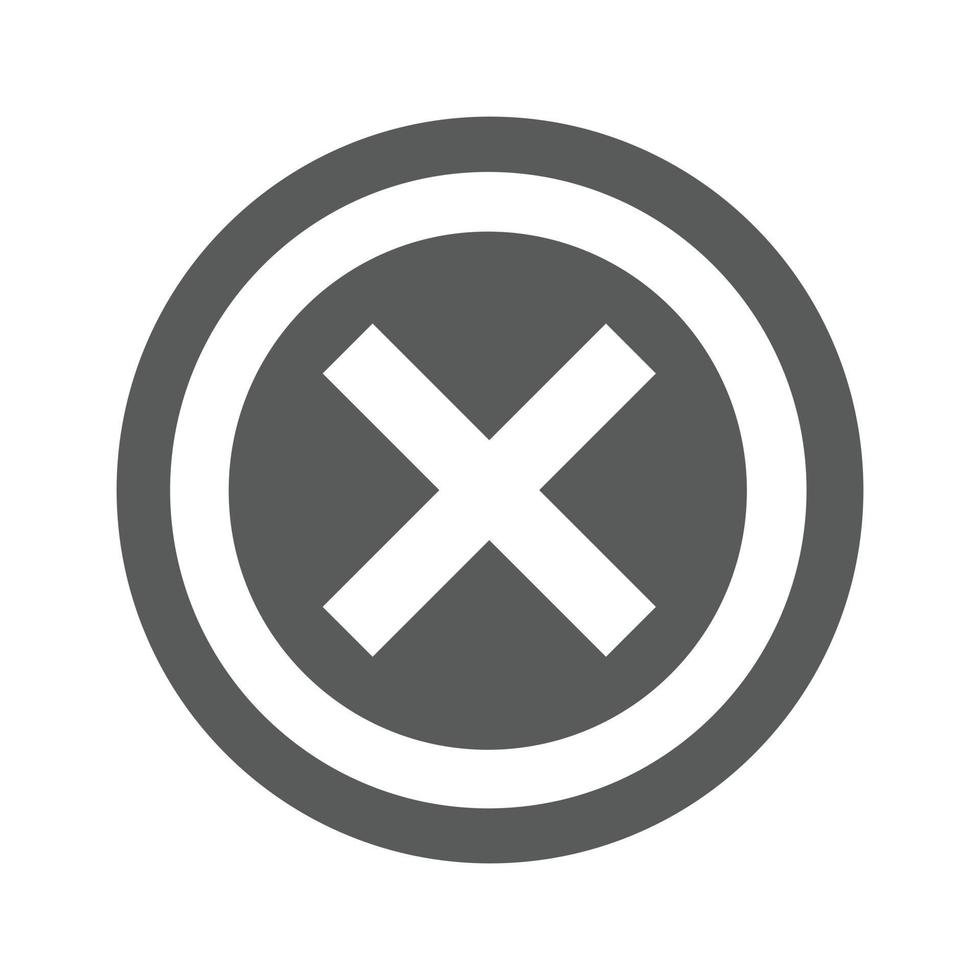 Not icon vector simple