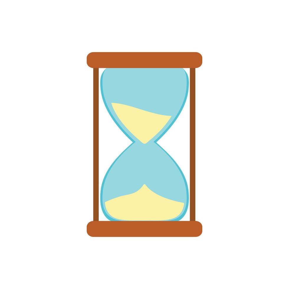 icono de reloj de arena en estilo plano vector