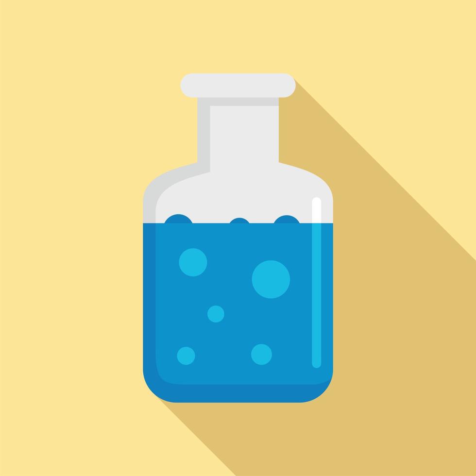 Chemical substance pot icon, flat style vector