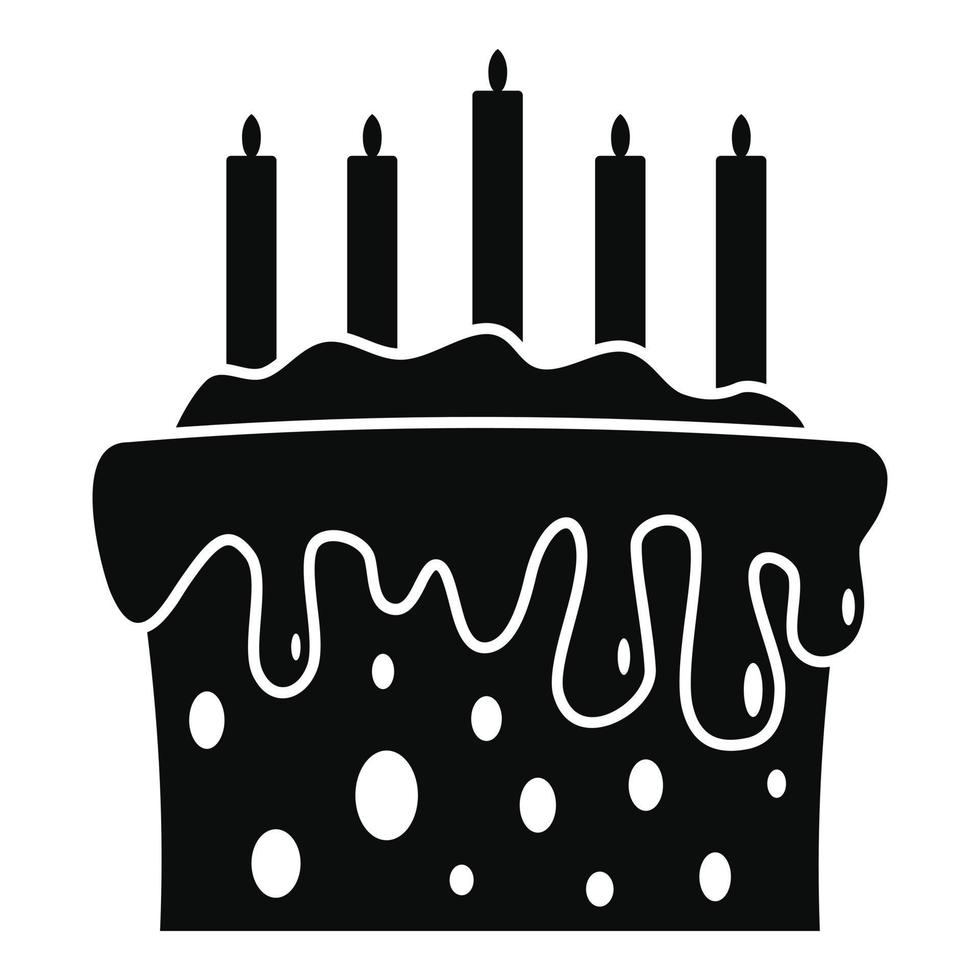 Gift cake icon, simple style vector