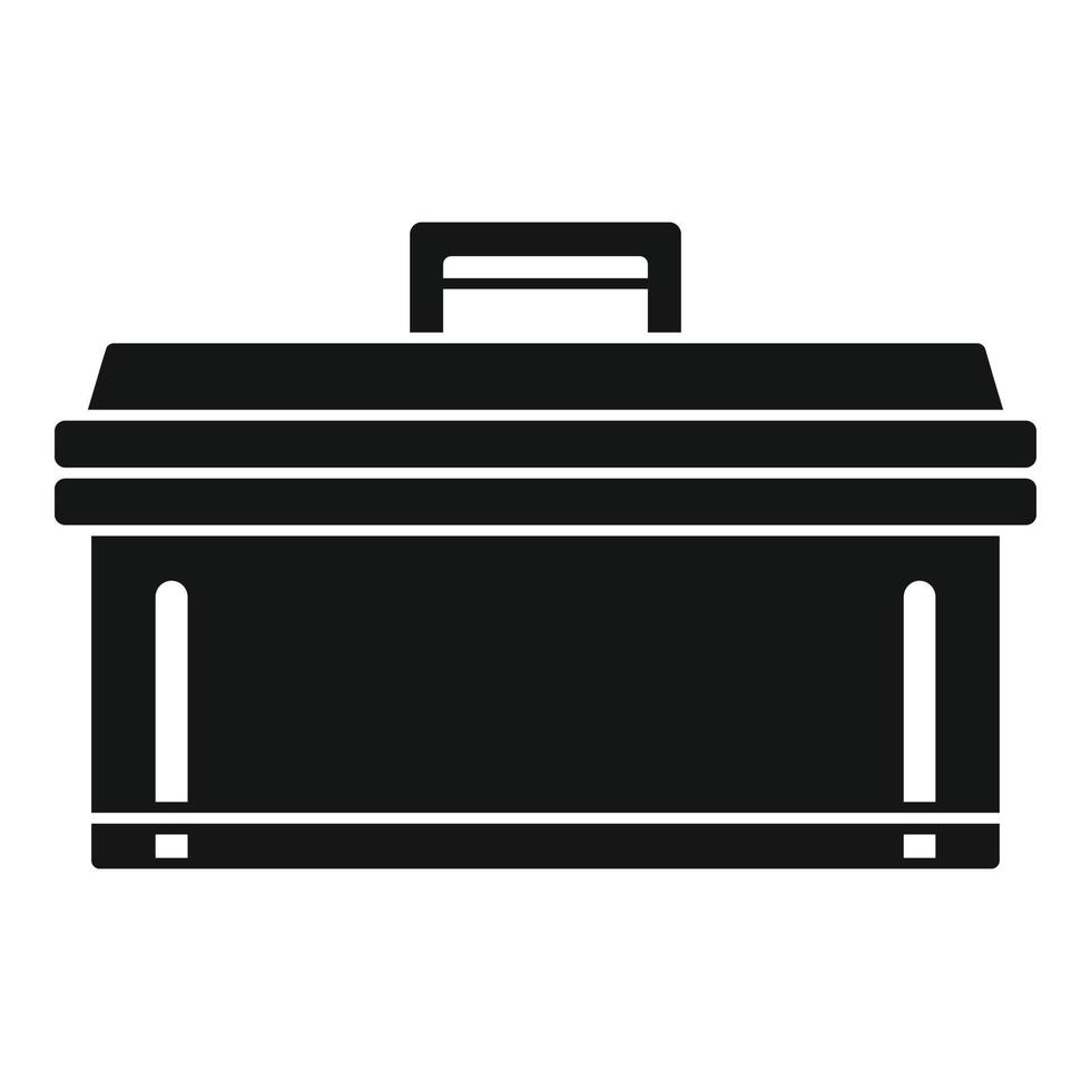 icono de caja de herramientas de bicicleta, estilo simple vector