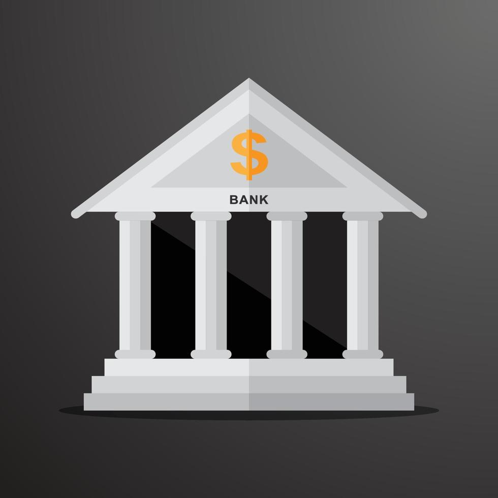 Bank building mockup picture vector