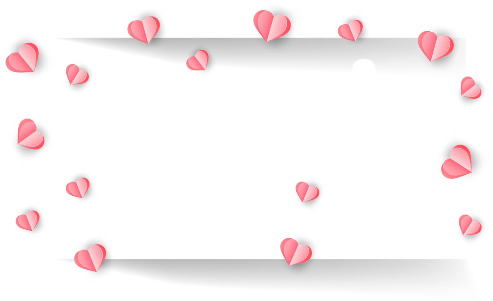 Love valentines crop-out design png