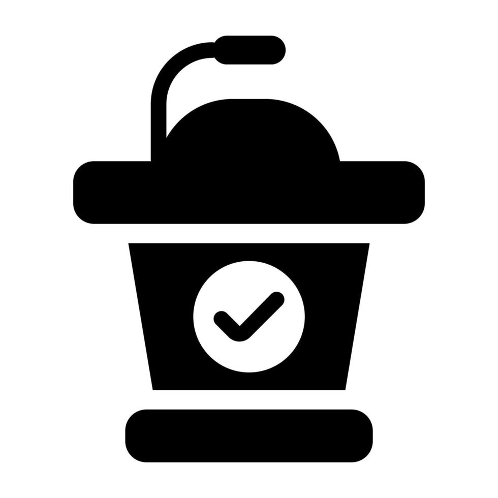 Glyph pulpit icon on white background vector
