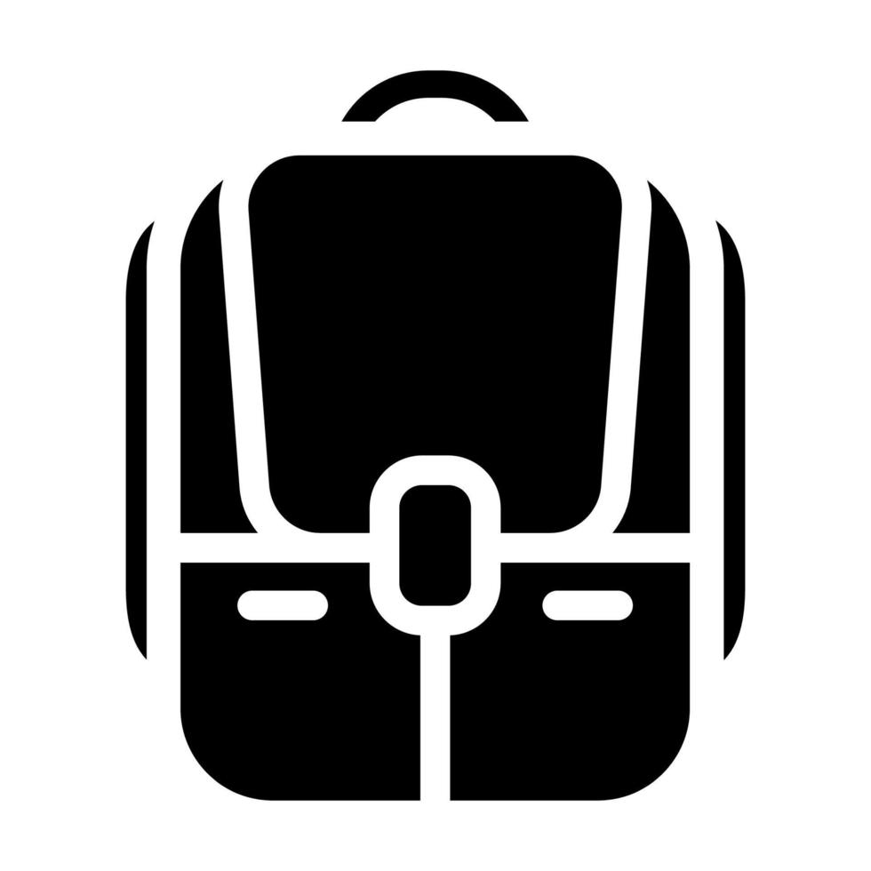 Glyph backpack icon on white background vector