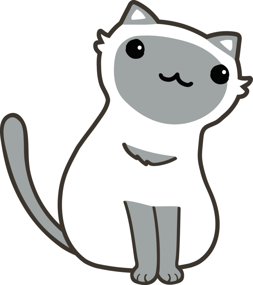 recorte de personagem de desenho animado de gato png