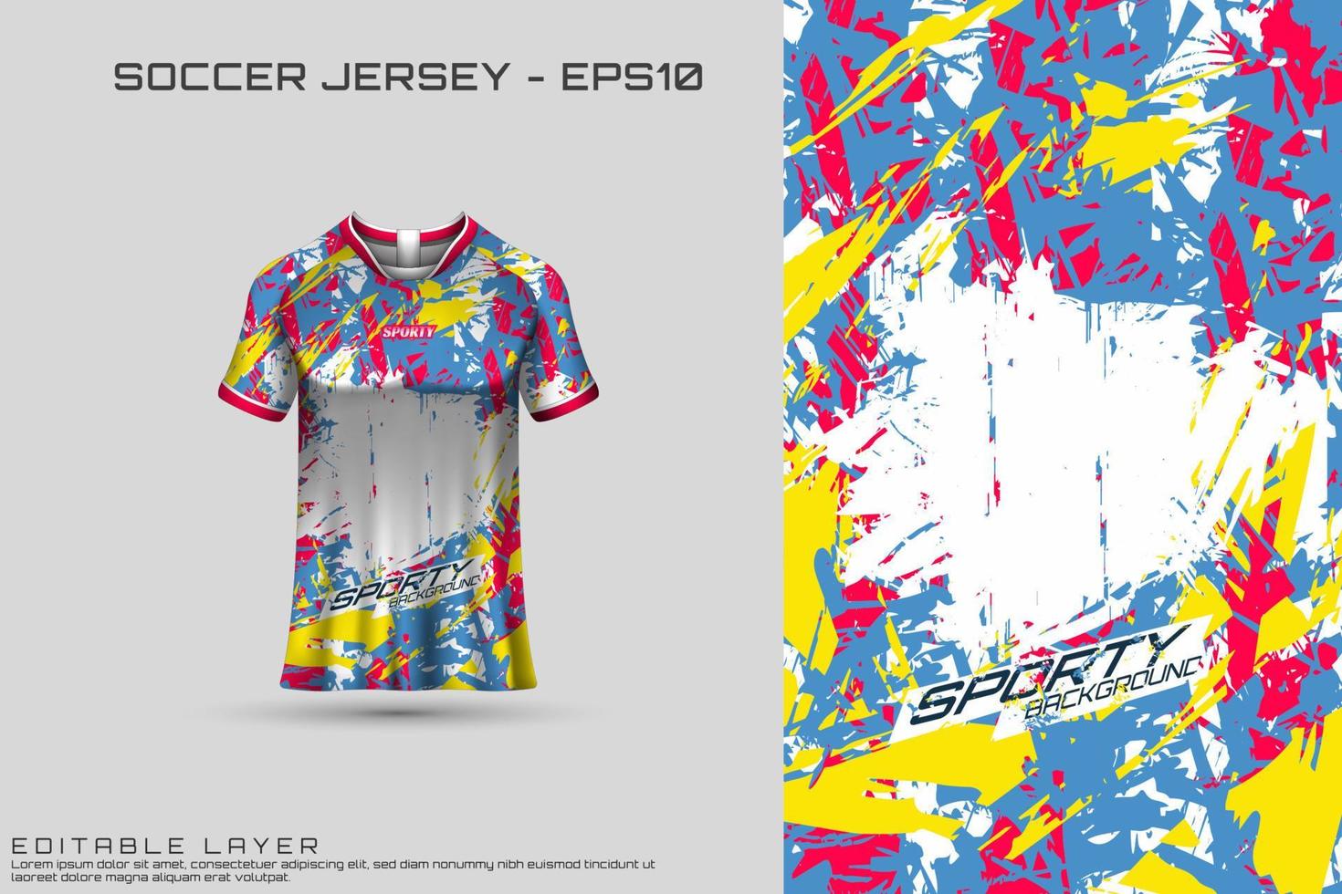 Sports jersey and t-shirt template sports jersey design vector. Sports design for football, racing, gaming jersey. Vector. vector
