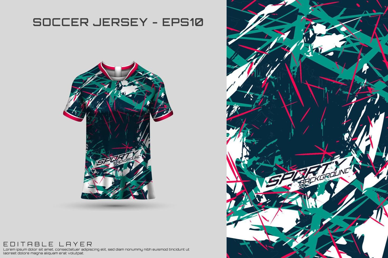 Sports jersey and t-shirt template sports jersey design vector. Sports design for football, racing, gaming jersey. Vector. vector