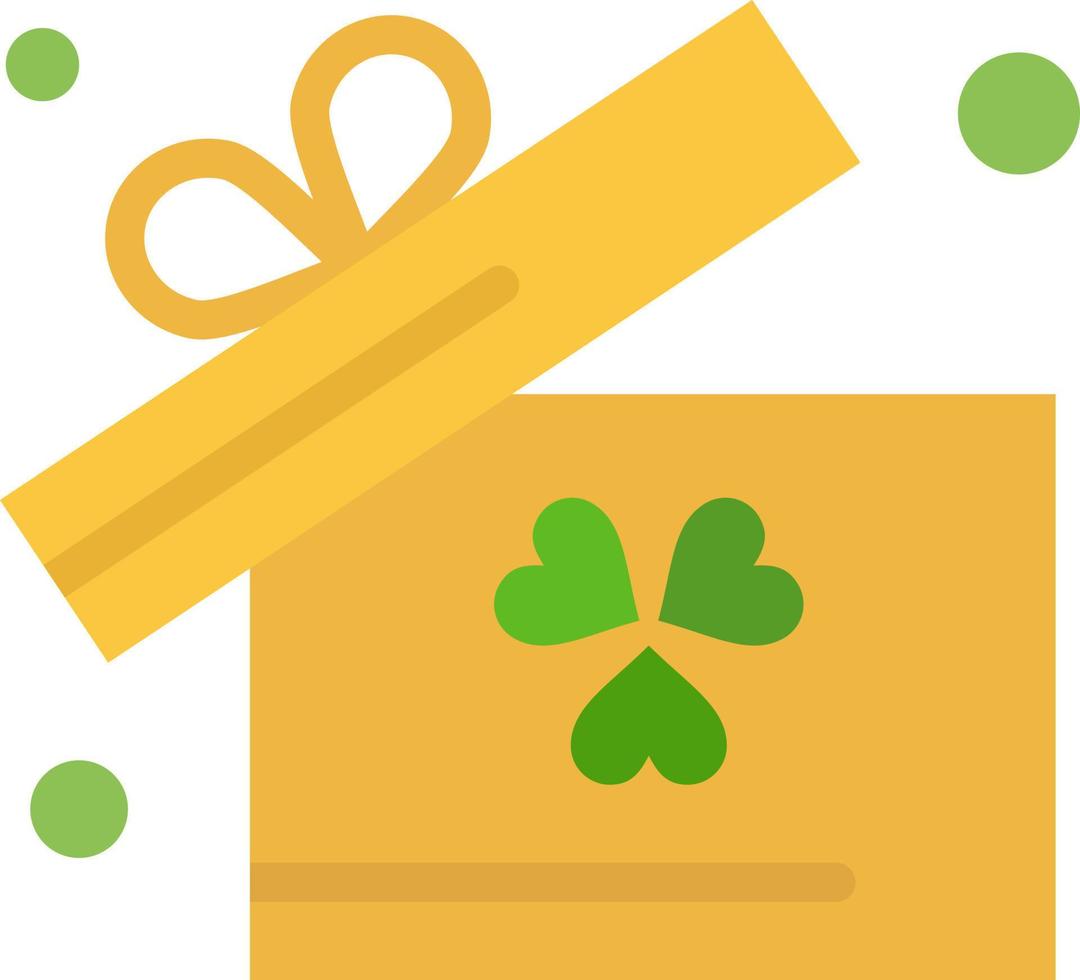 Gift Box Ireland  Flat Color Icon Vector icon banner Template