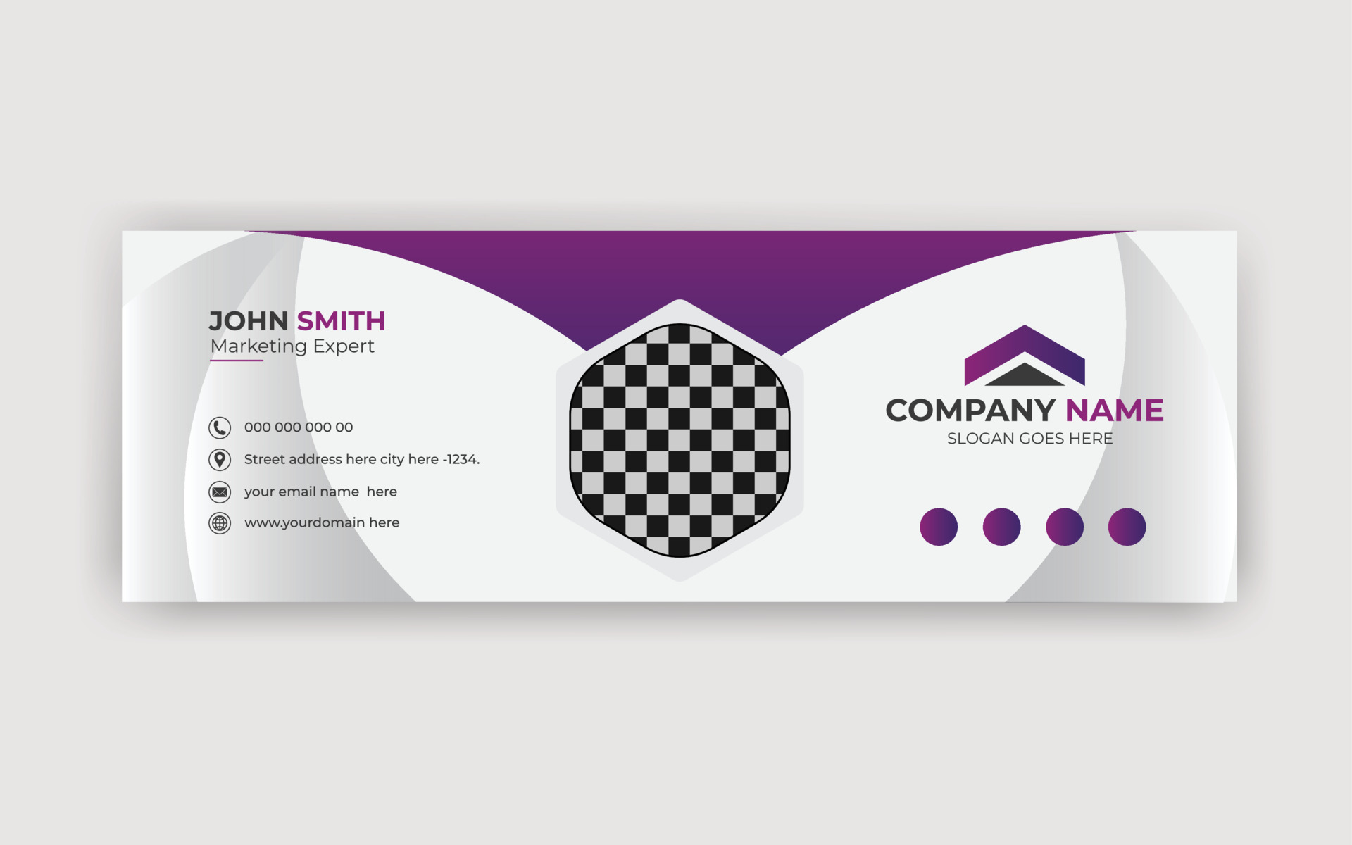 Corporate Email signature template design Business presentation of