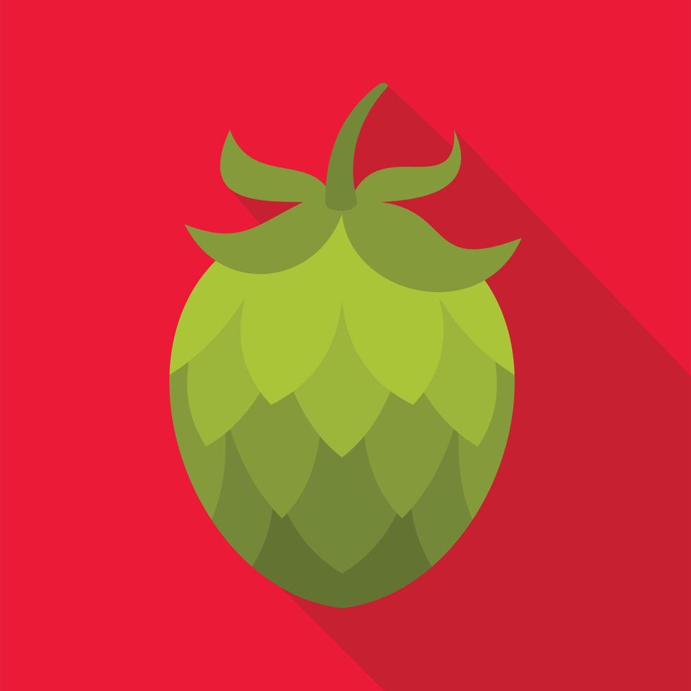 Hop icon, flat style. vector