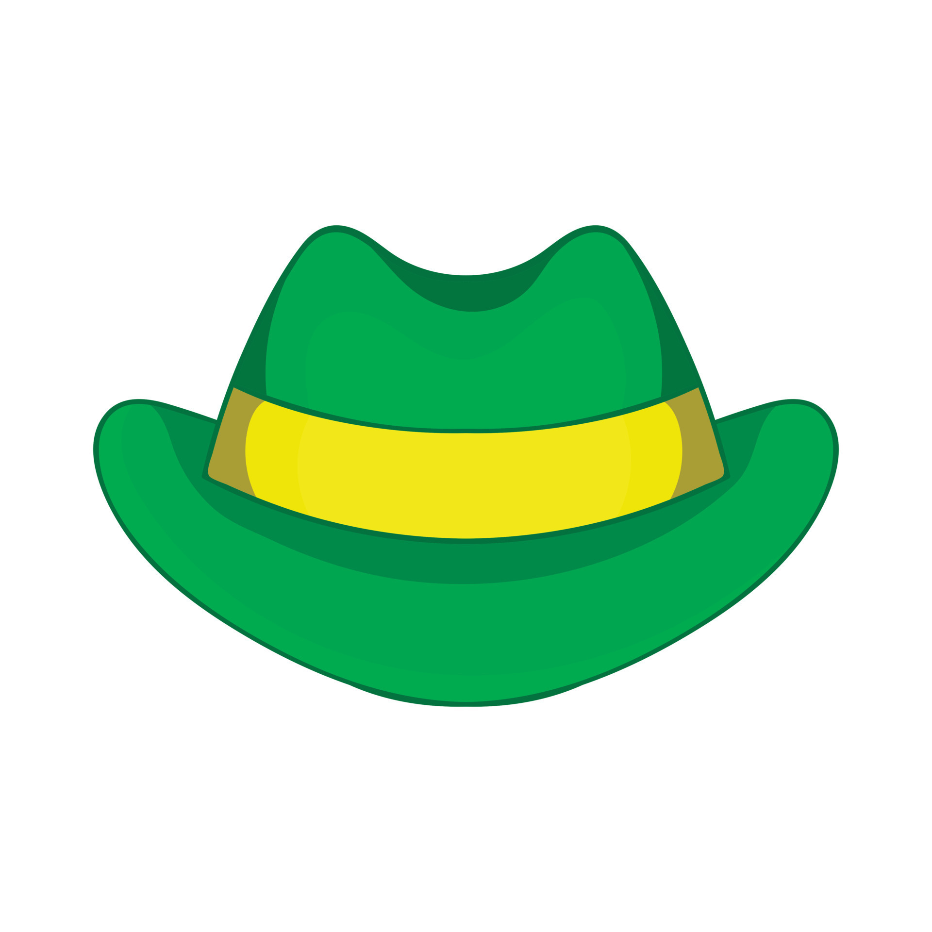 Green hat icon, cartoon style 14426231 Vector Art at Vecteezy