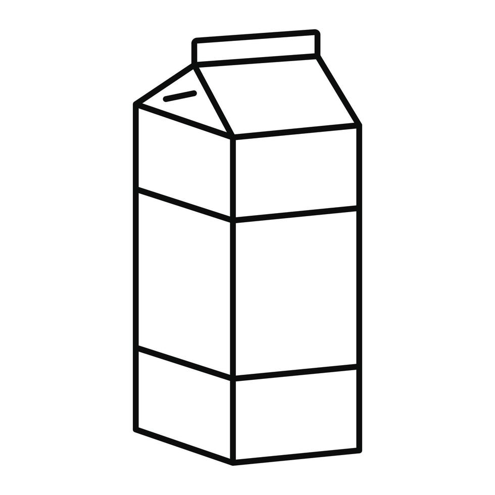 Juice pack icon, outline style vector