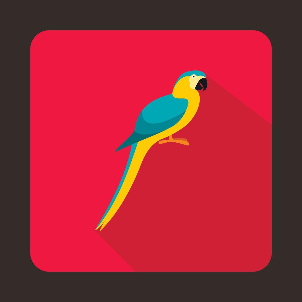 Parrot icon, flat style vector