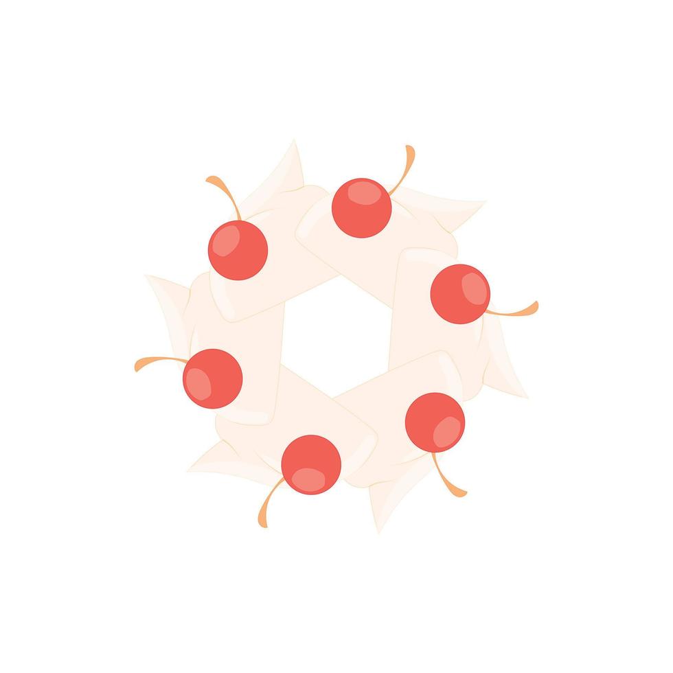 Light pink abstract circle icon, cartoon style vector