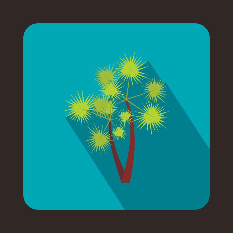 Two palm trees icon in flat style vector