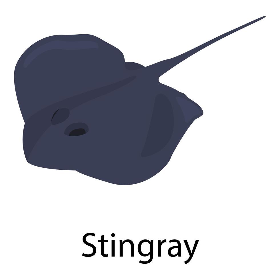 Stingray icon, isometric style vector