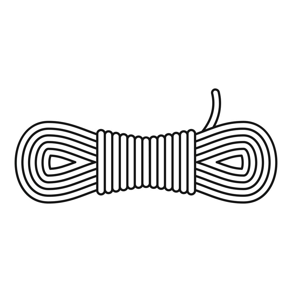 Hiking rope icon, outline style vector