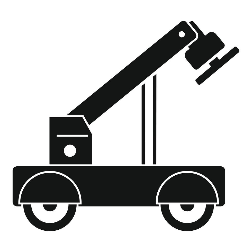 Magnet crane icon, simple style vector