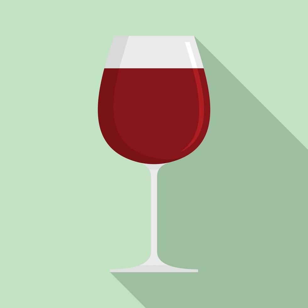 icono de copa de vino, estilo plano vector