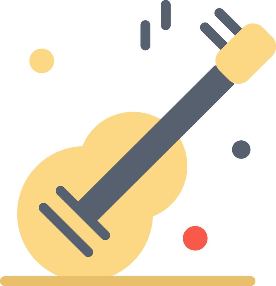 guitarra música usa americano color plano icono vector icono banner plantilla