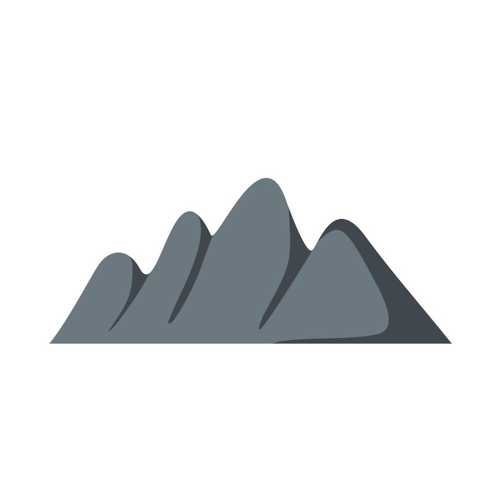 icono de montaña de europa, estilo plano. vector