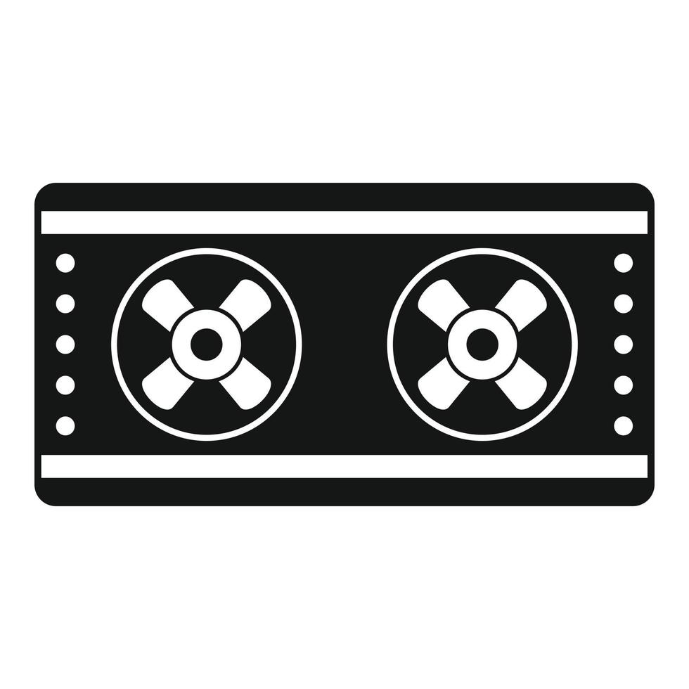 Outside conditioner fans icon, simple style vector
