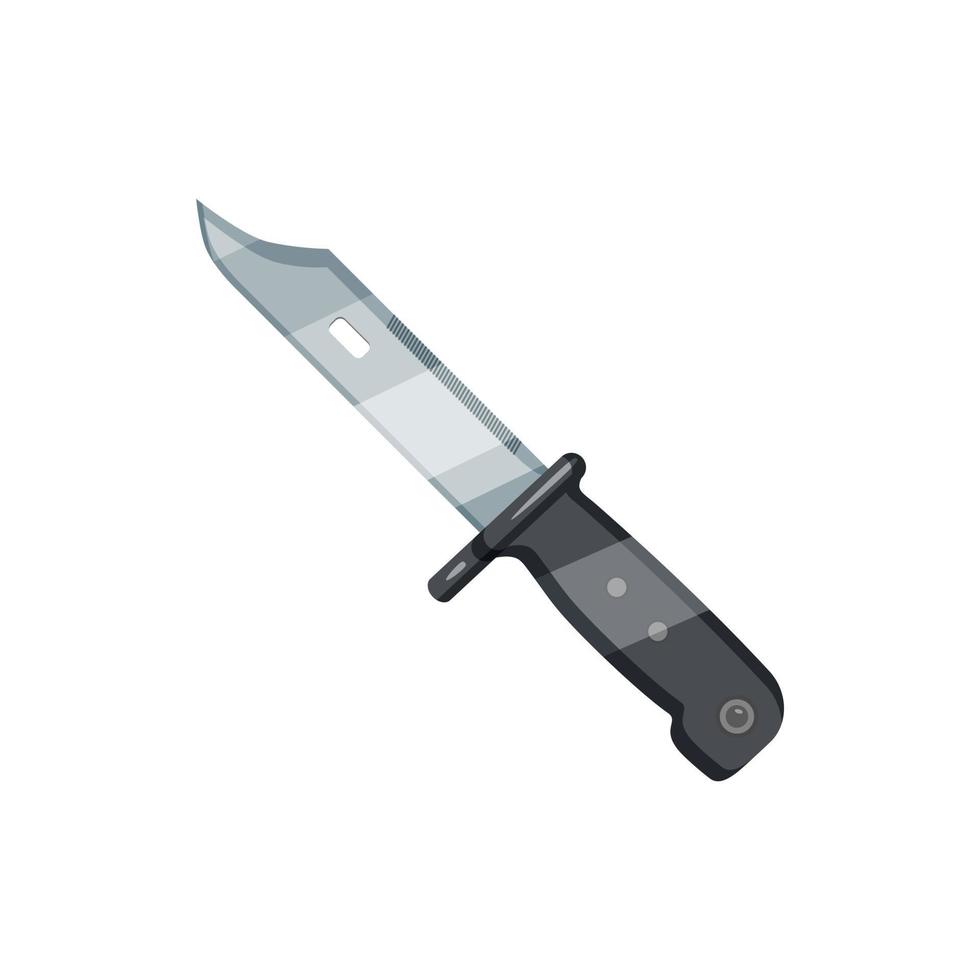 icono de cuchillo militar, estilo de dibujos animados vector