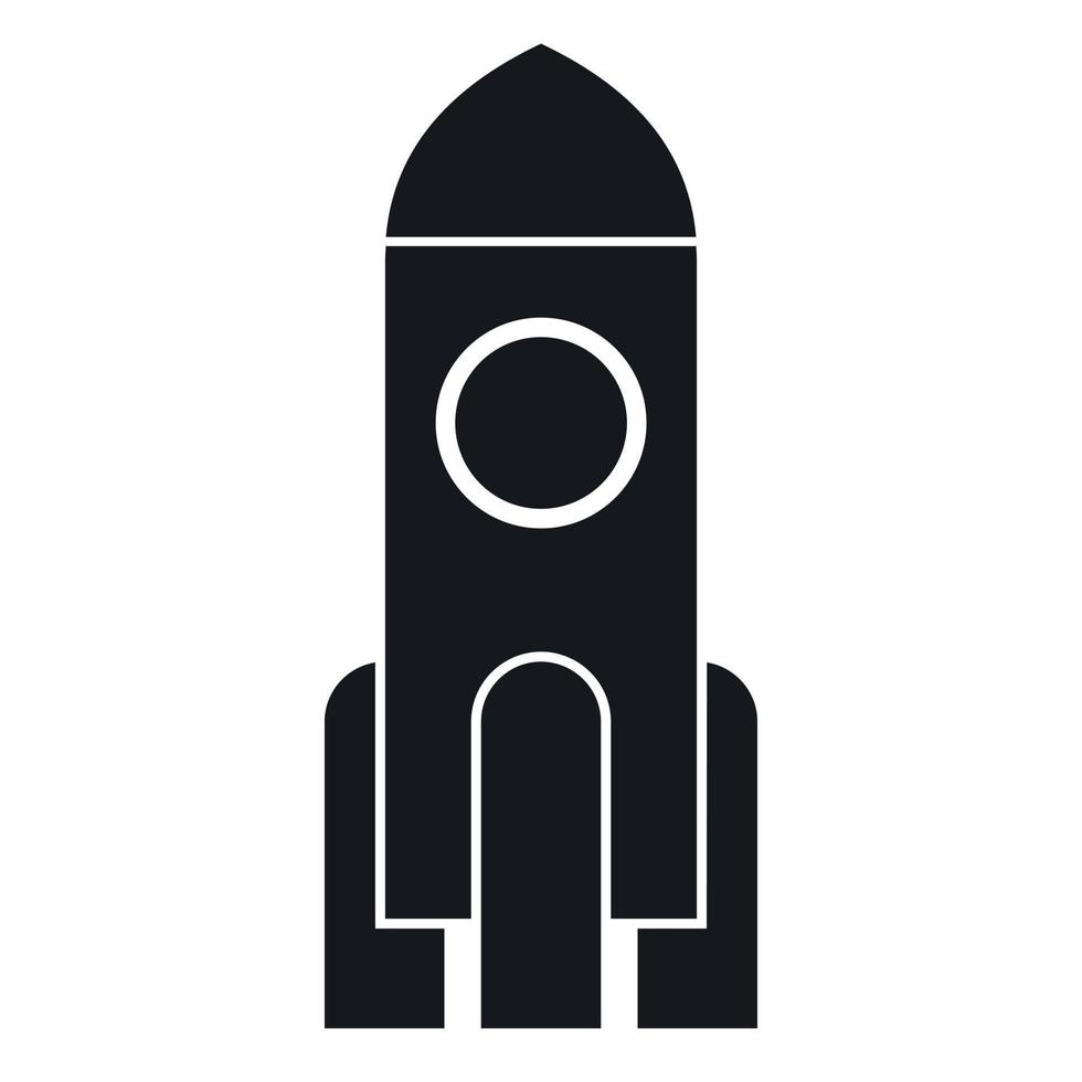 Rocket icon, simple style vector