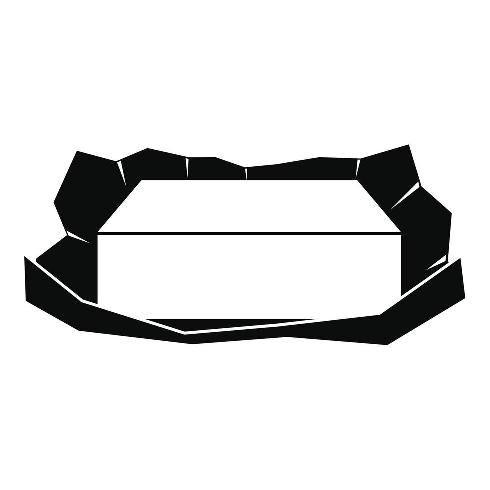 Open butter pack icon, simple style vector