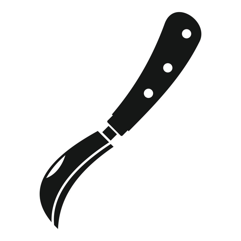 Garden knife icon, simple style vector