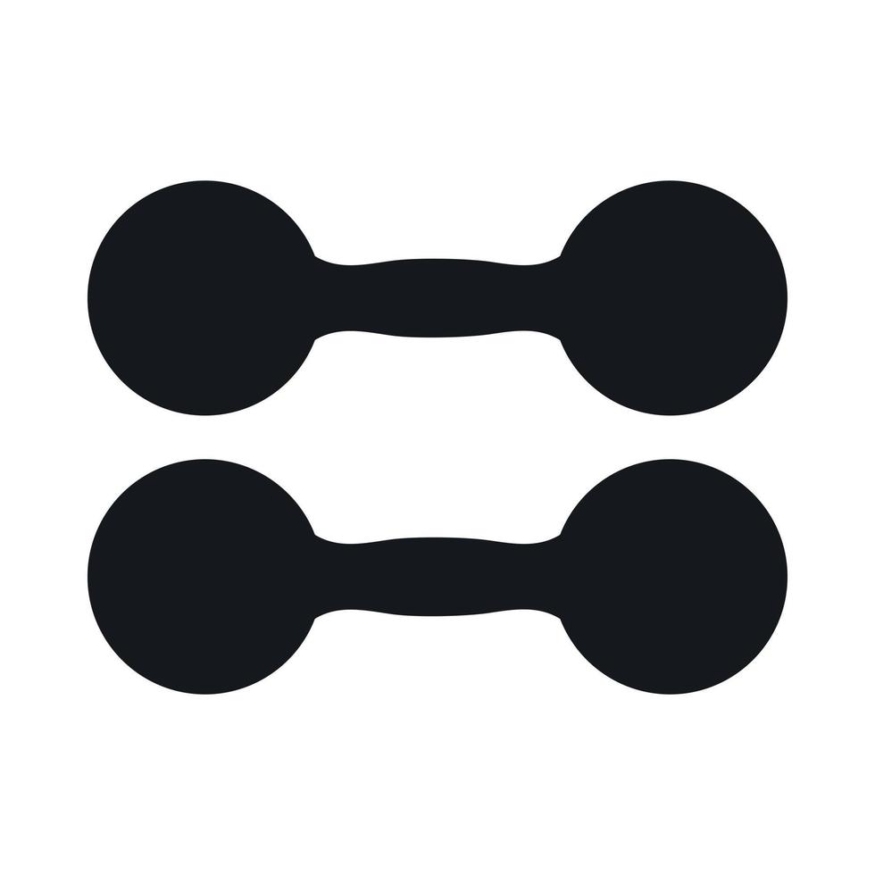 Pair of dumbbells icon, simple style vector