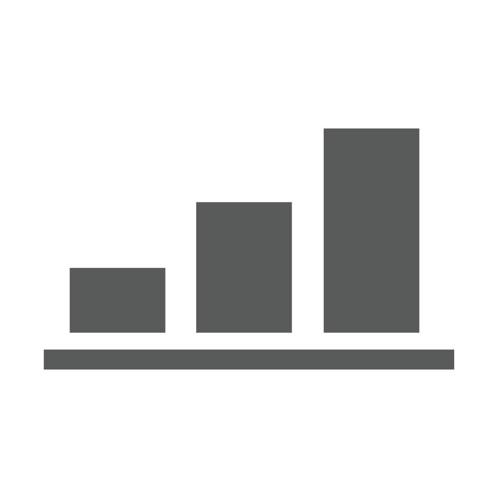 Chart icon vector simple