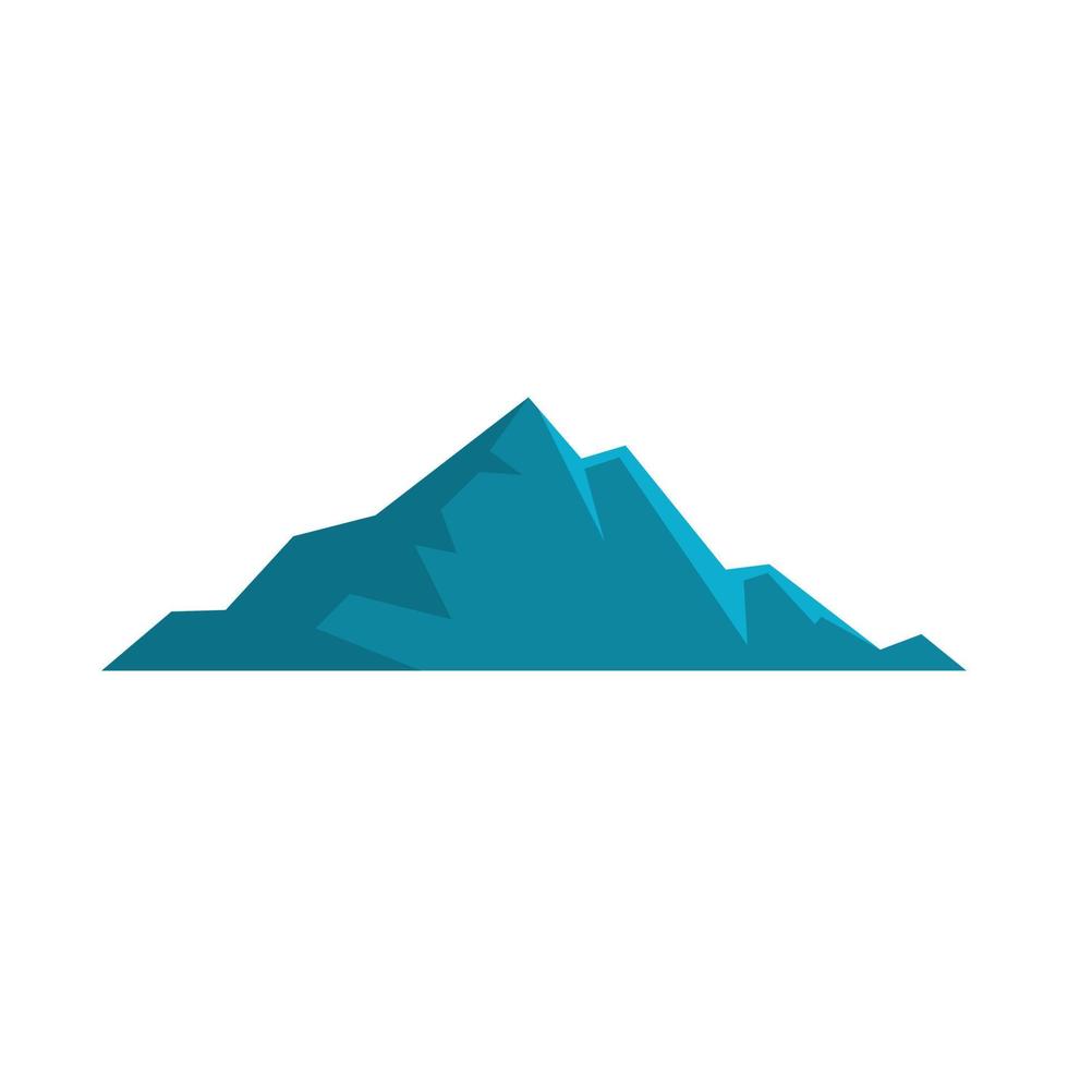 Nice mountain icon, flat style. vector