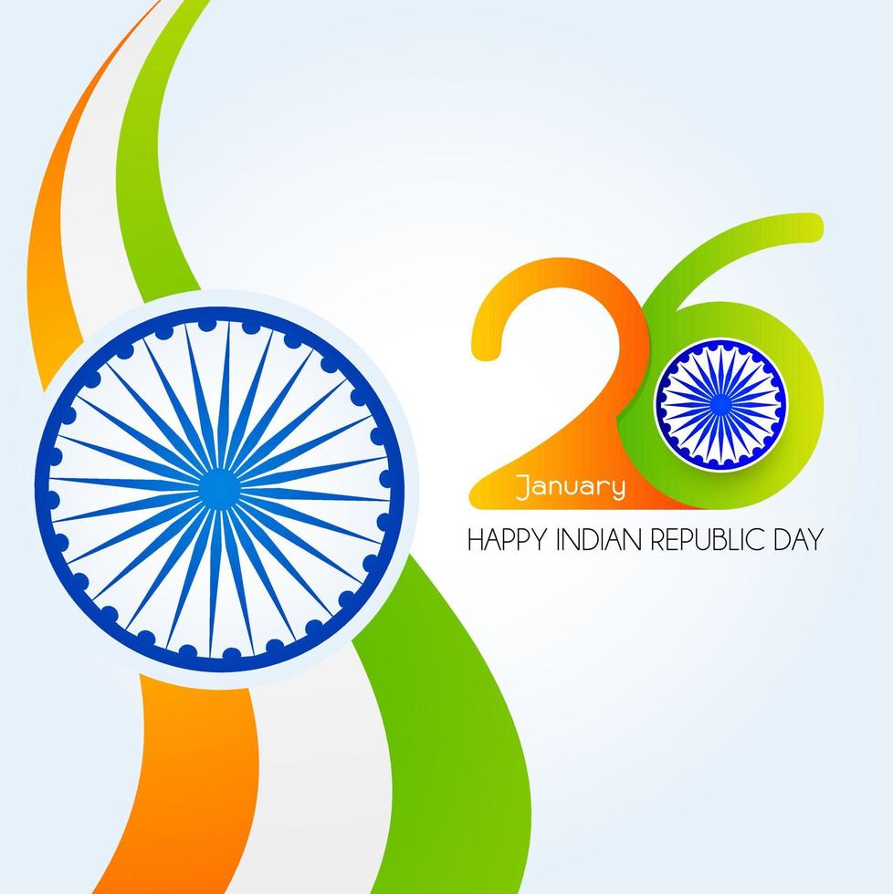 día de la república india 26 de enero fondo indio vector