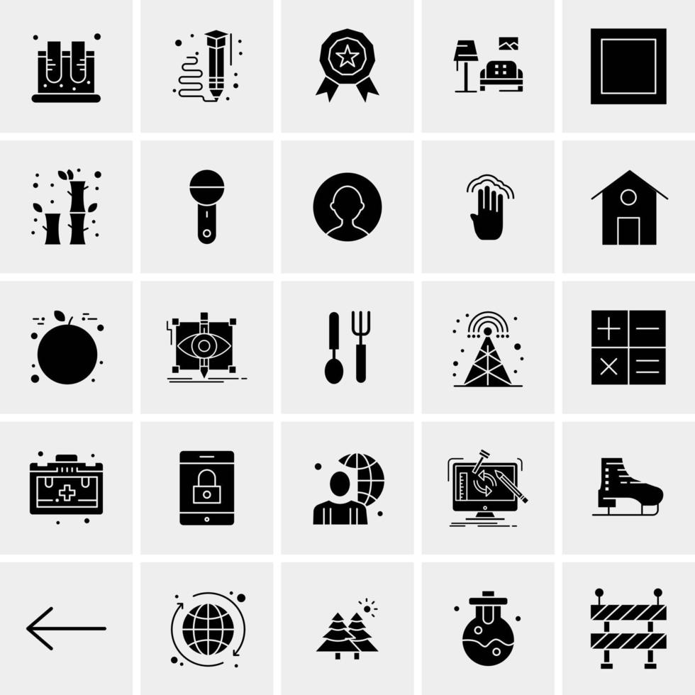 25 iconos de negocios universales vector ilustración de icono creativo para usar en proyectos relacionados con la web y dispositivos móviles