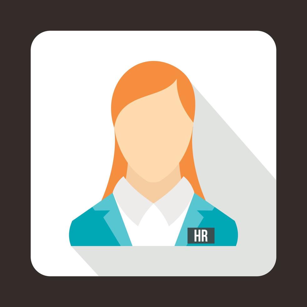 HR management icon in flat style vector