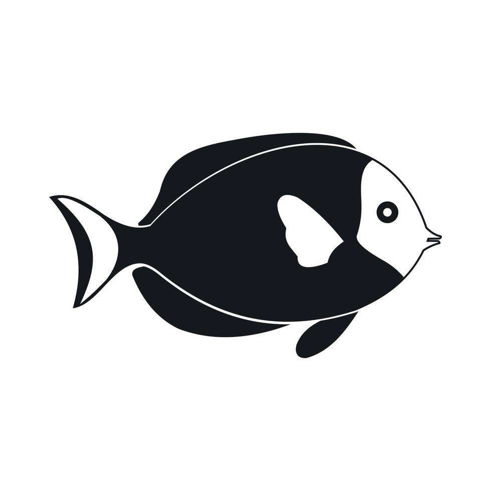 Fish icon, simple style vector