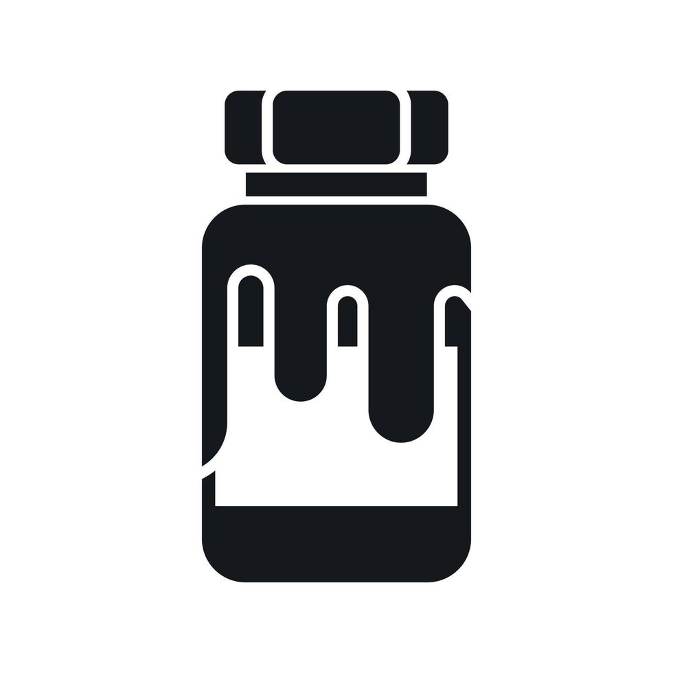 Plastic jar with gouache icon vector