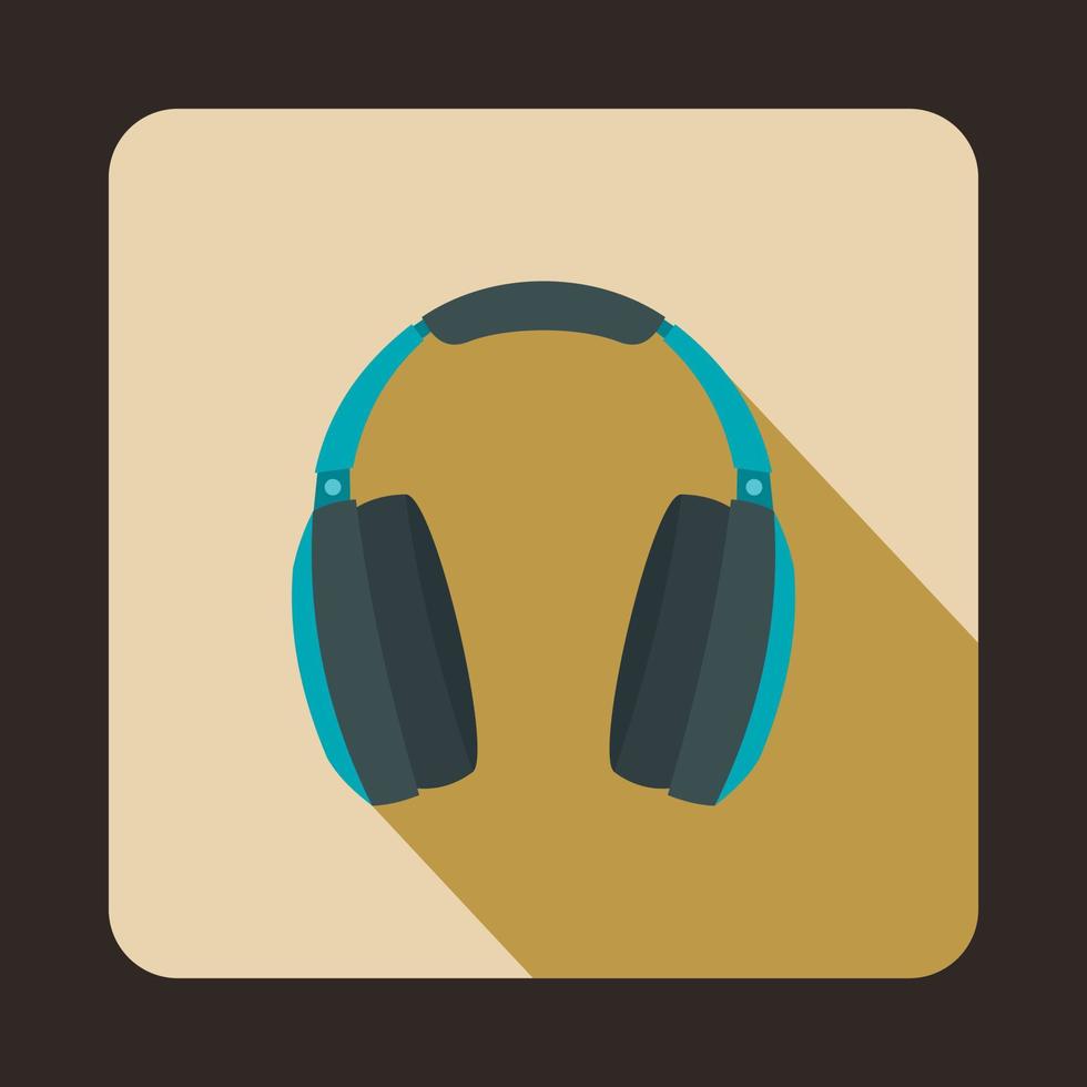 Headphones icon in flat style vector