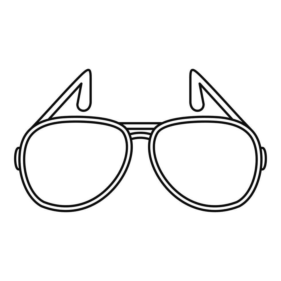 Sunglasses icon, outline style vector