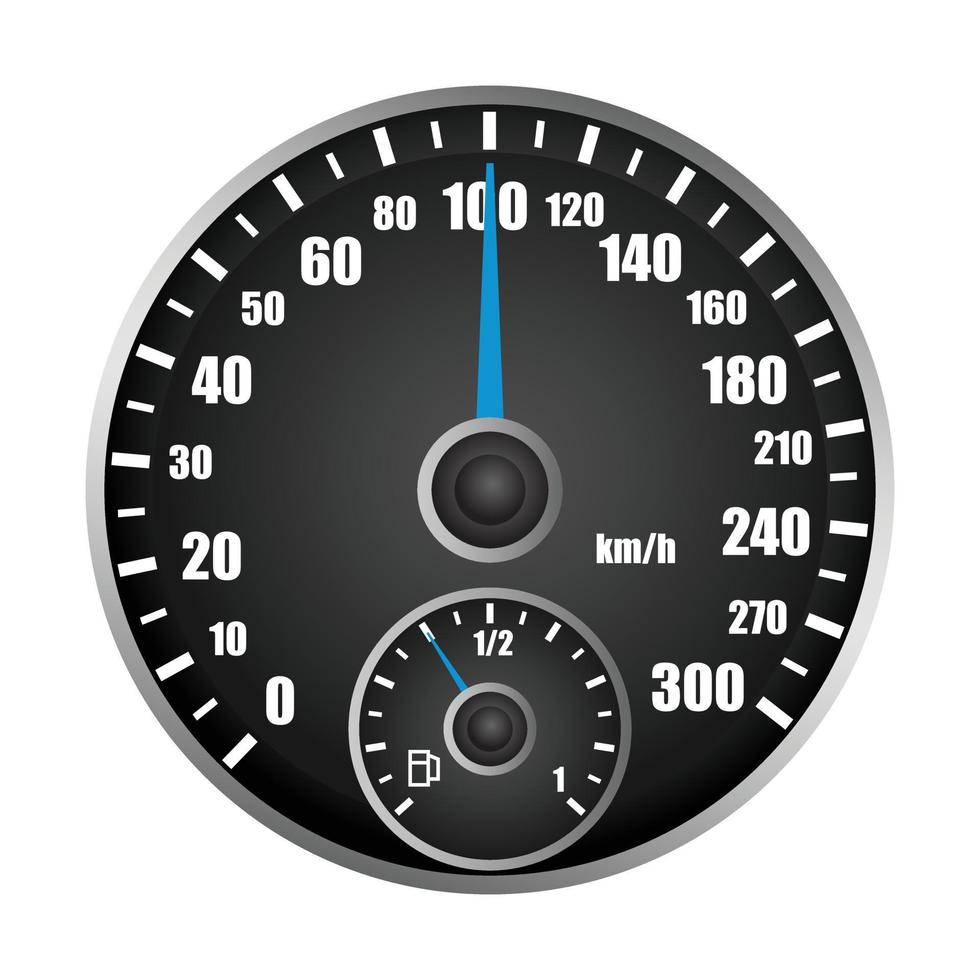 Speedometer mockup, realistic style vector