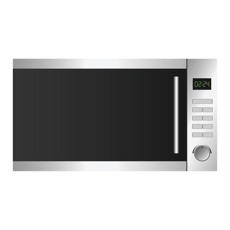Microwave icon, realistic style vector