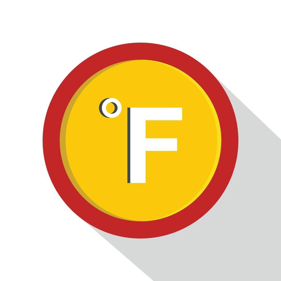 Fahrenheit icon, flat style vector