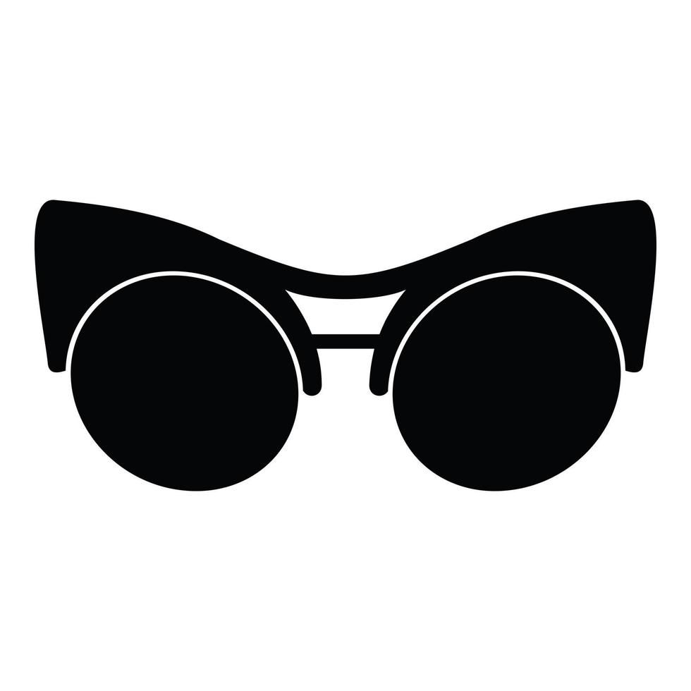 Black eyeglasses icon, simple style. vector