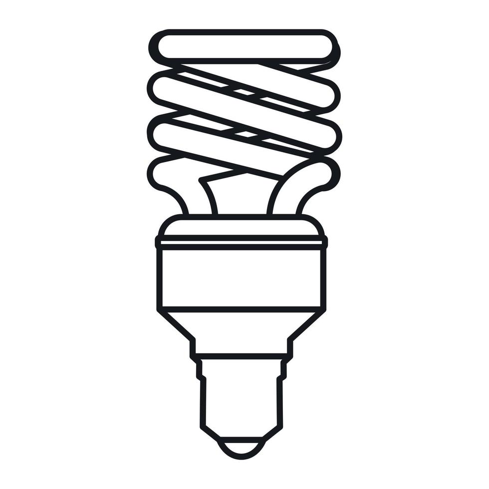 Energy saving bulb icon, outline style vector