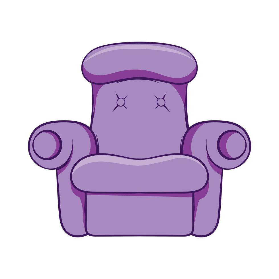 icono de sillón fácil, estilo de dibujos animados vector