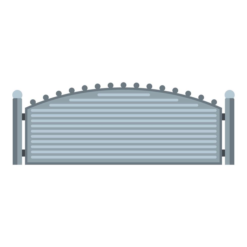 Metal fence icon, flat style. vector