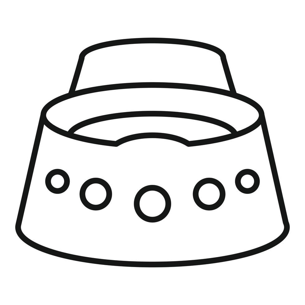 Baby potty icon, outline style vector