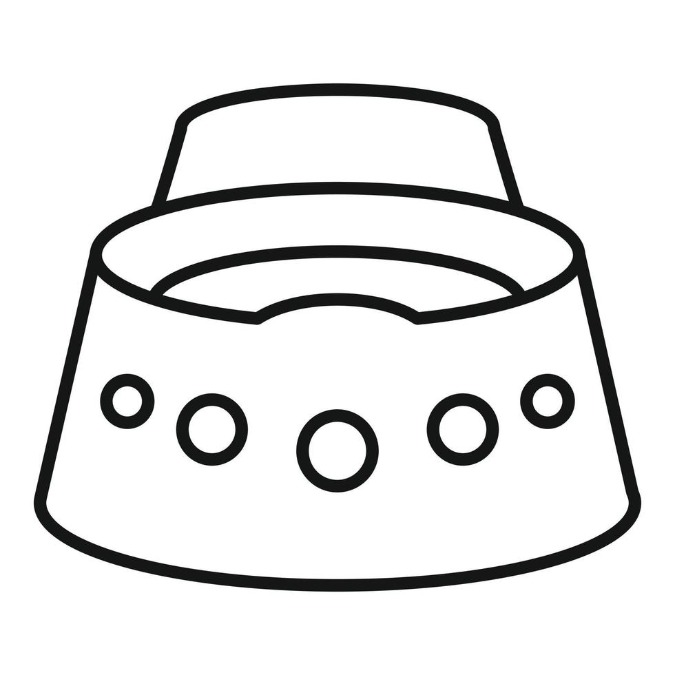 Baby potty icon, outline style vector